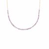 Collier perles améthyste chaine plaqué or
