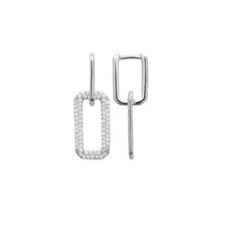 Boucles d'oreilles argent rhodié