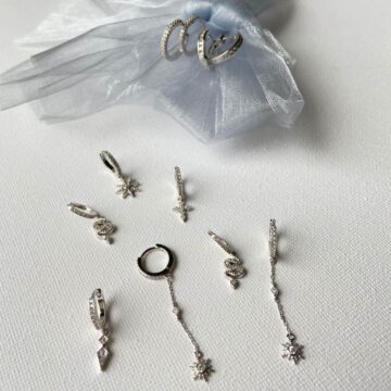 Boucles d'oreilles argent rhodié