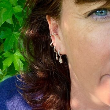 Boucles d'oreilles argent rhodié