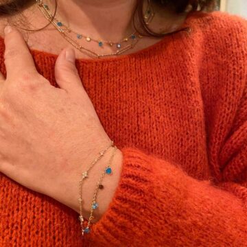 Bracelet étoiles plaqué or