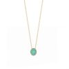 Collier plaqué or amazonite