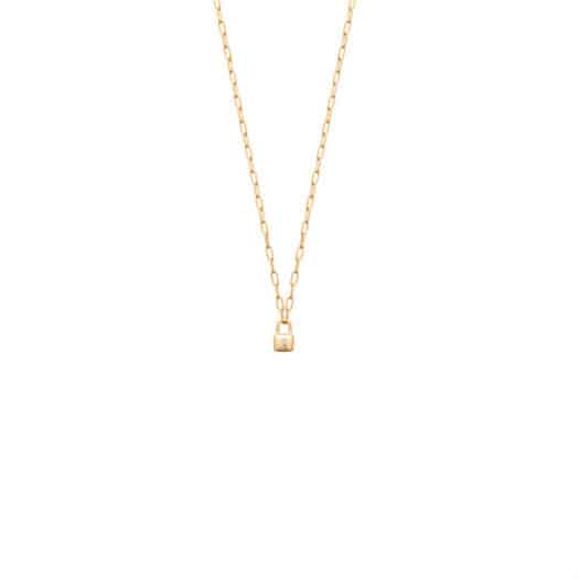 Collier cadenas plaqué or