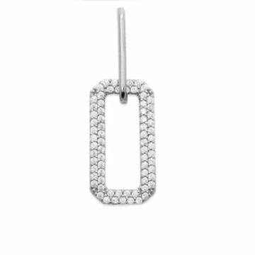 Pendentif argent fantaisie rectangle