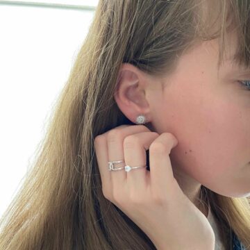Boucles oreilles soleil zircon argent