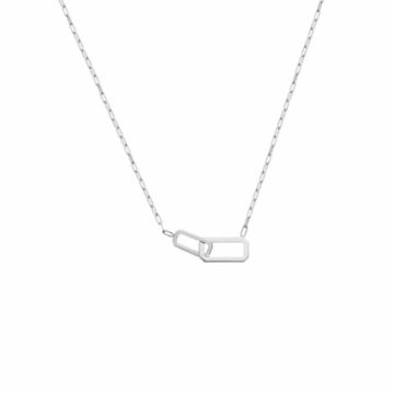 Collier argent 2 rectangles