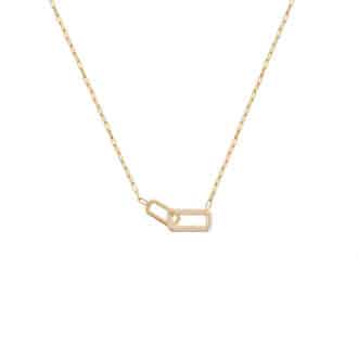 Collier fantaisie plaqué or
