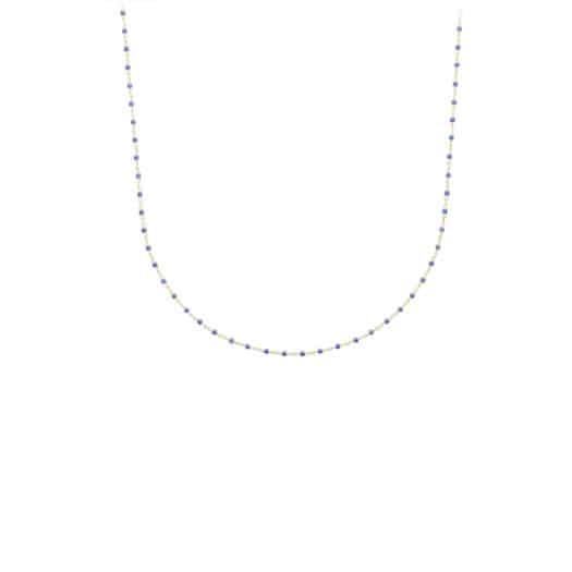 collier plaqué or perles miyuki bleu