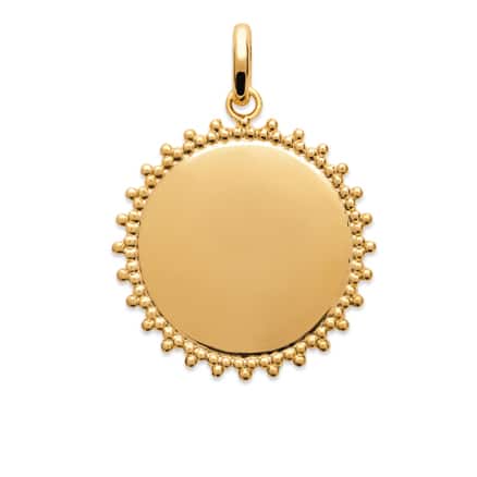 Médaille soleil plaqué or