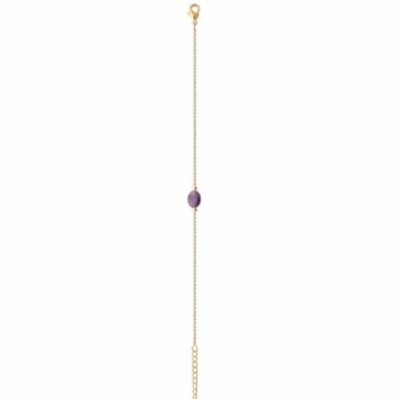Bracelet plaqué or avec pierre améthyste
