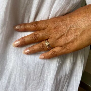 Bague jonc plaqué or ethnique