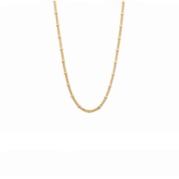 Colliers double chaine reliée plaqué or