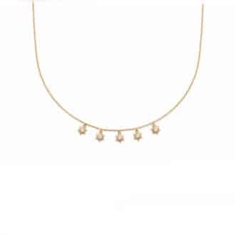 Collier ras de cou étoiles plaqué or