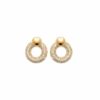 Boucles d'oreilles plaqué or zirconium