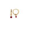 Petites créoles zircon rouge