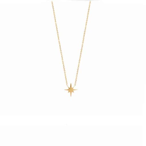 collier pendentif étoile plaqué or
