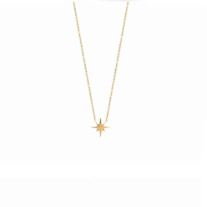 collier pendentif étoile plaqué or