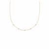 Collier plaqué or ras de cou avec oxydes de zirconium