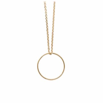 Collier pendentif cercle plaqué or