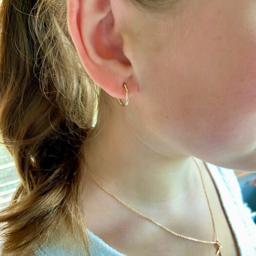 Boucles d'oreilles créoles femme plaqué or