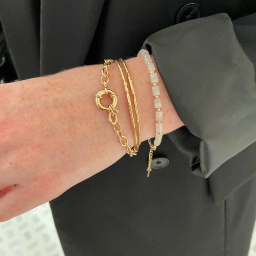 Bracelet pierres fines quartz rose