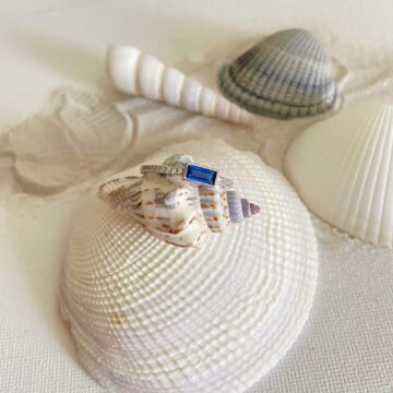 Bague argent et pierre bleue