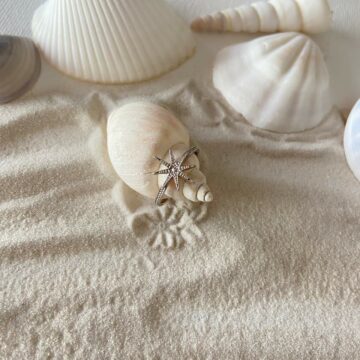 bague en forme d' étoile argent