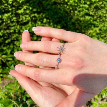 bague fine forme étoile
