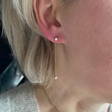 longues boucles d'oreilles chaîne plaqué or