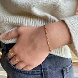 bracelet minimaliste plaqué or