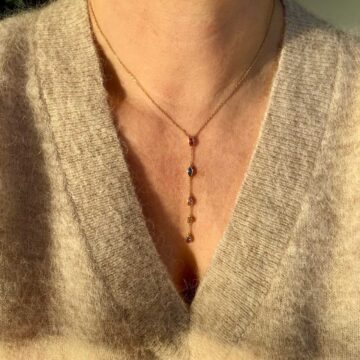 Collier plongeant plaqué or