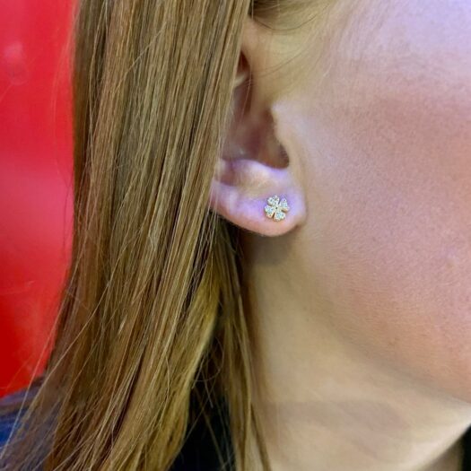 Boucles d'oreilles en forme de trèfle