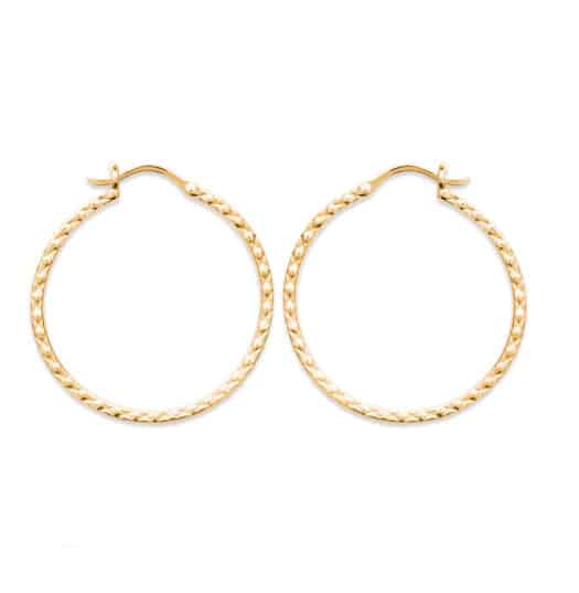 Boucles d'oreilles créoles plaqué or
