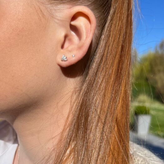Boucles d'oreilles zirconium argent