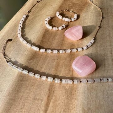Collier Gwendoline quartz rose