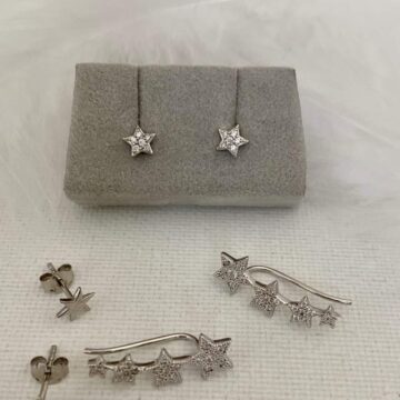 Boucles puces étoiles oxyde de zirconium