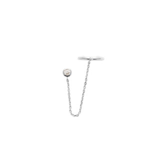 boucle d'oreille + bague d'oreille argent