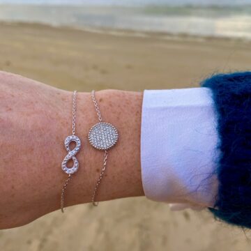 Bracelet argent avec zirconium
