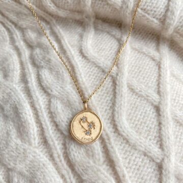 Collier pendentif gémeaux