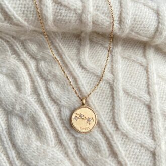 Collier chaine avec pendentif signe du zodiaque Taureau