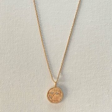 Collier pendentif plaqué or scorpion