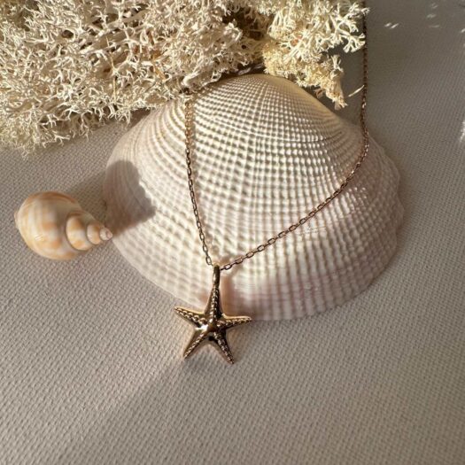 Collier femme pendentif étoile de mer