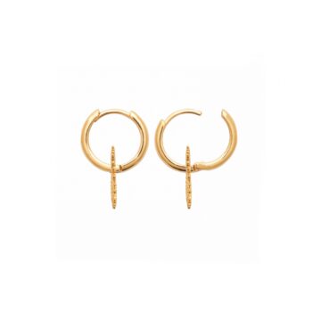 Boucles d'oreilles créoles plaqué or petit soleil