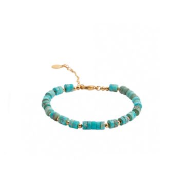 Bracelet perles jaspe bleu turquoise