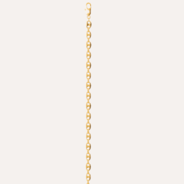 Bracelet plaqué or maille grain de café