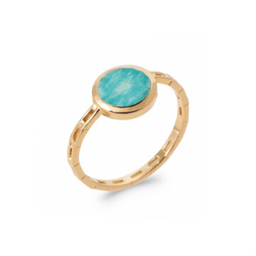 Bague plaqué oe amazonite