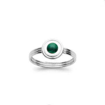 Bague malachite argent