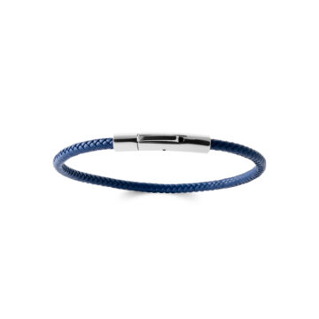 Bracelet homme cuir bleu