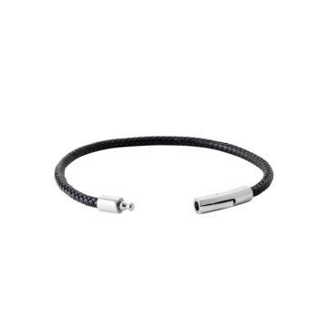 fermoir bracelet homme cuir noir