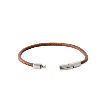 Bracelet homme cuir marron
